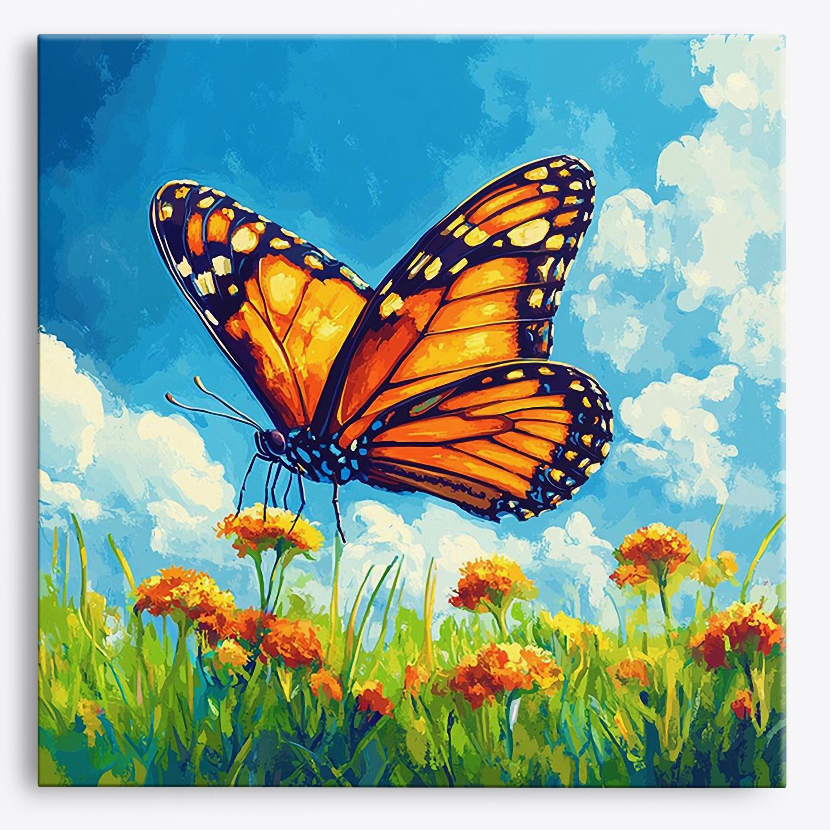 Fluttering Beauty No Frame / Regular (15.75"x15.75"/40x40cm) / 24 colors