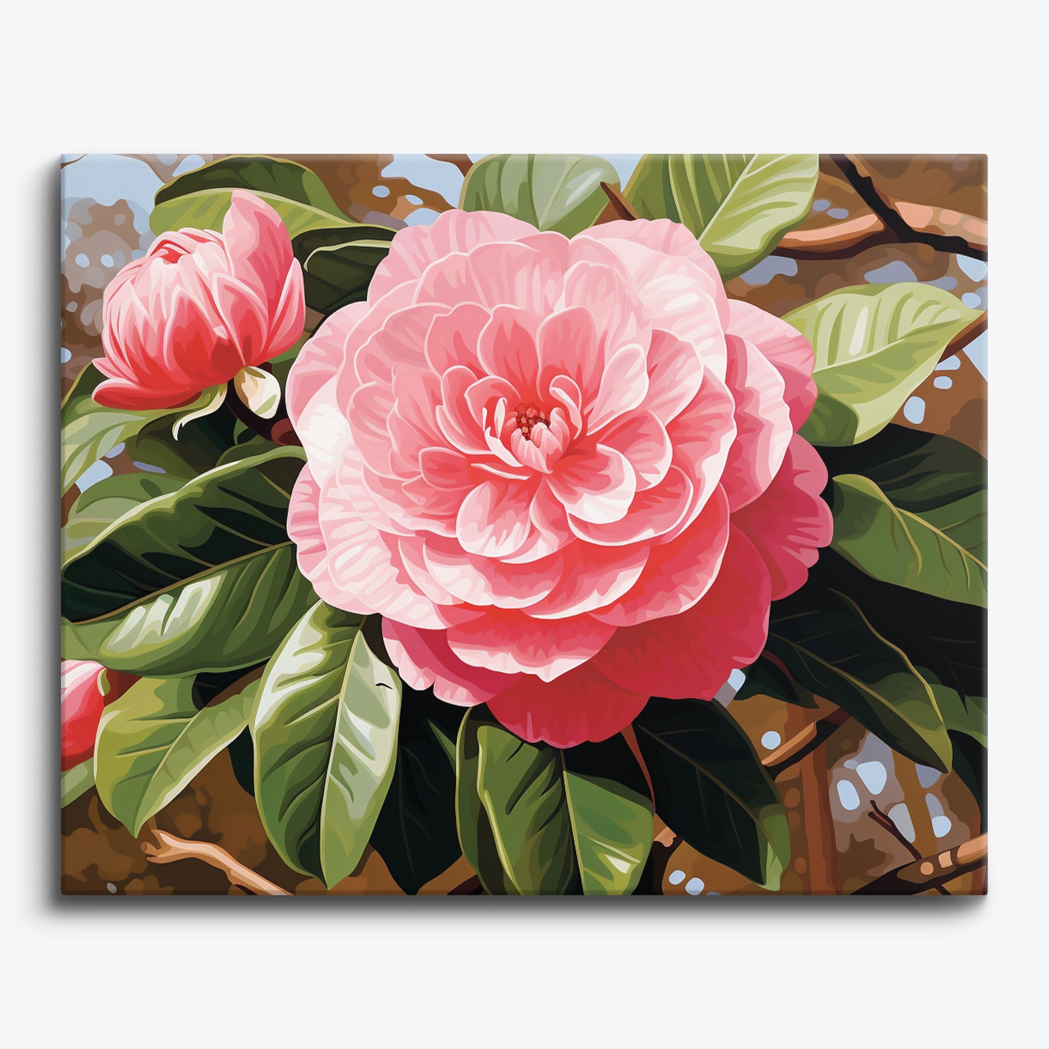 Glossy Camellia No Frame / 24 colors