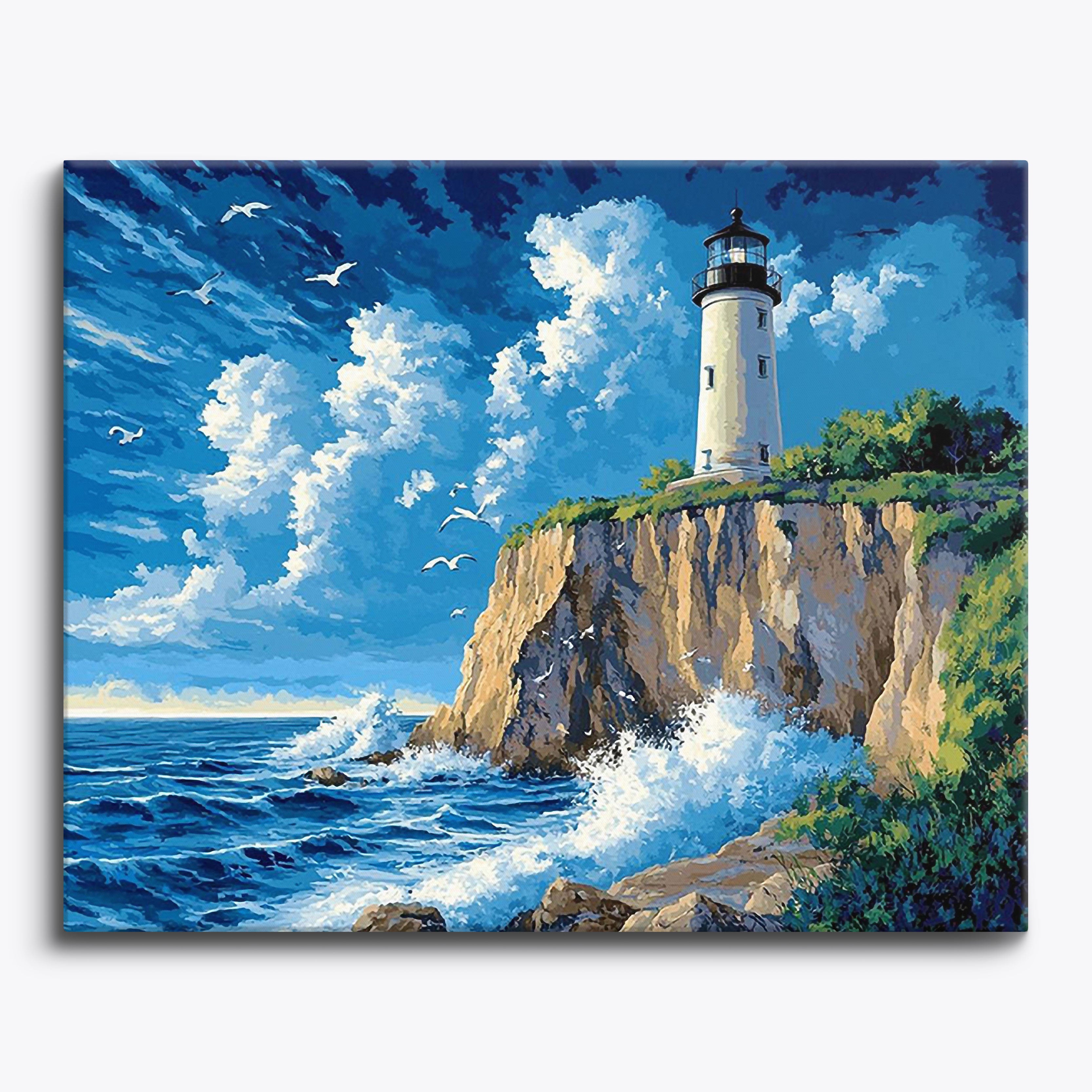 Lighthouse Cliff No Frame / Regular (15.75"x19.7"/40x50cm) / 24 colors