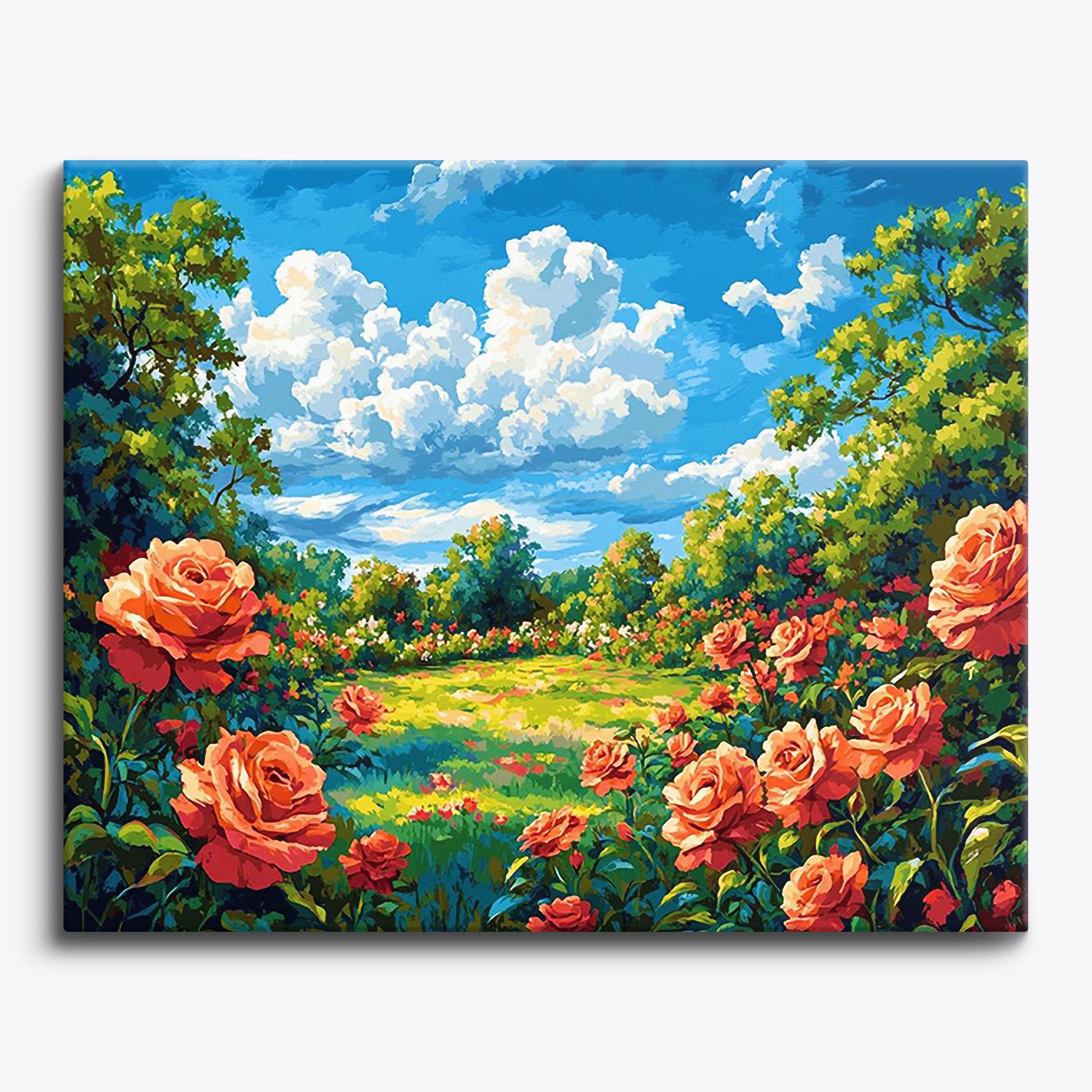 Summer Blooms No Frame / Regular (15.75"x19.7"/40x50cm) / 24 colors