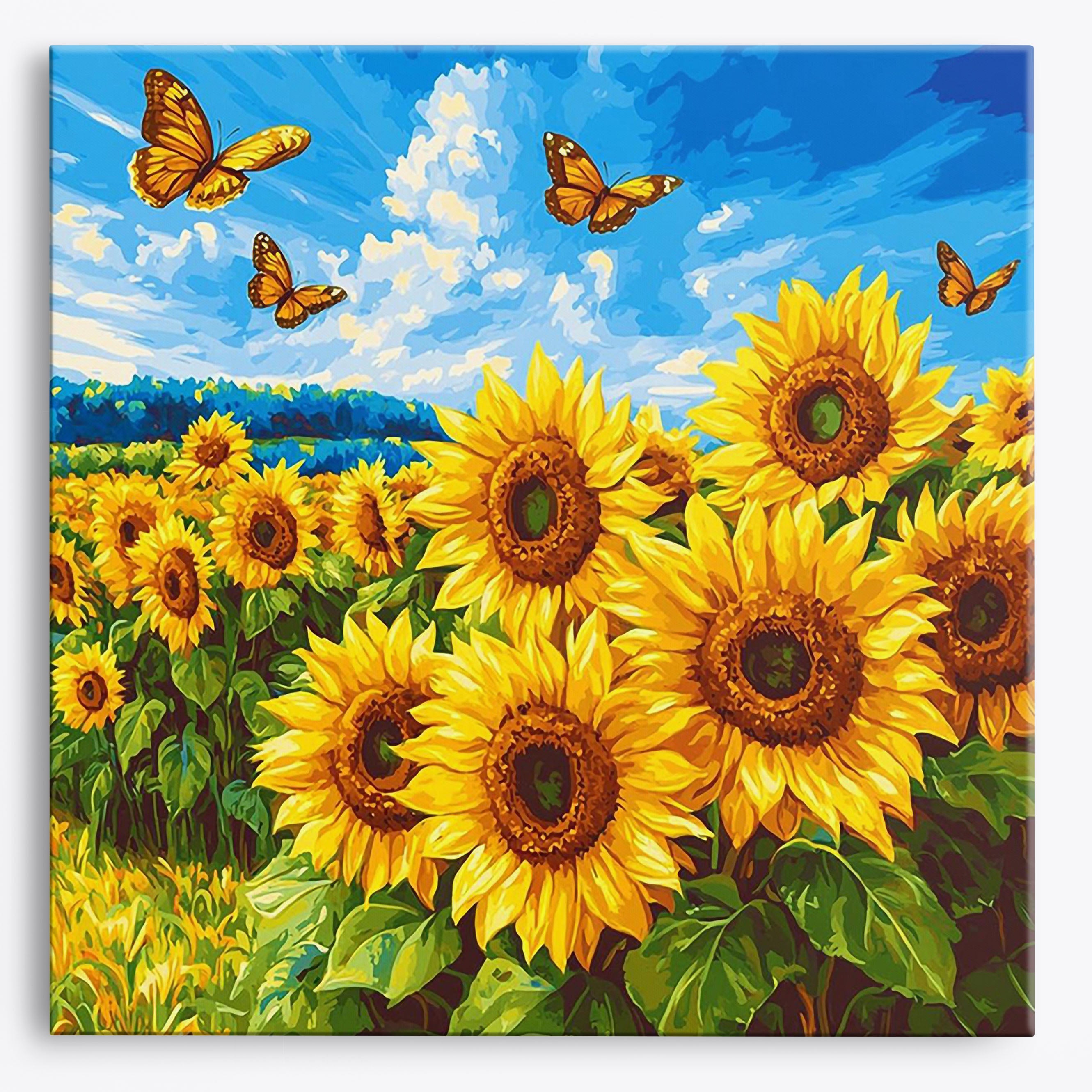 Sunflower Dance No Frame / Regular (15.75"x15.75"/40x40cm) / 24 colors