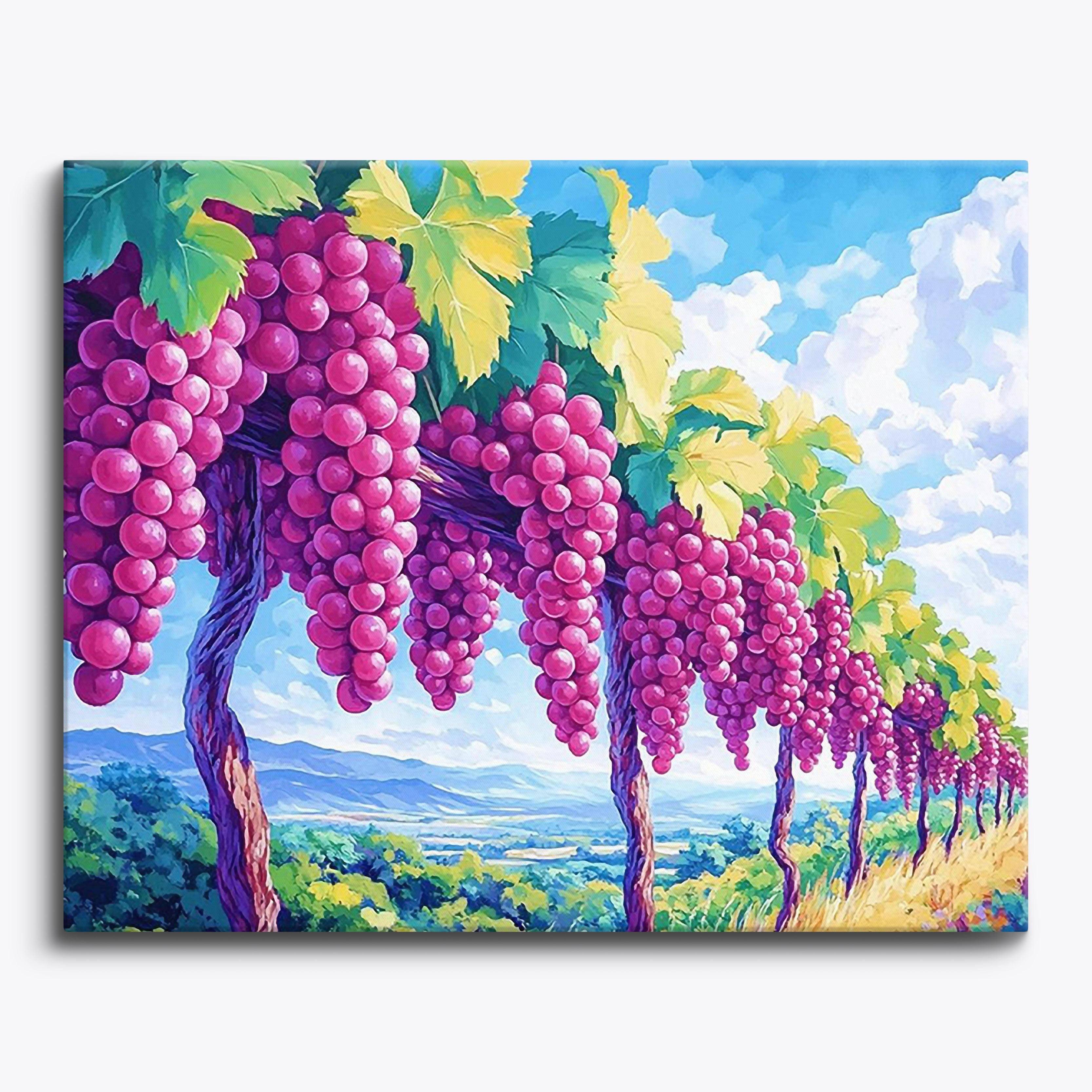 Vine Grapes No Frame / Regular (15.75"x19.7"/40x50cm) / 24 colors