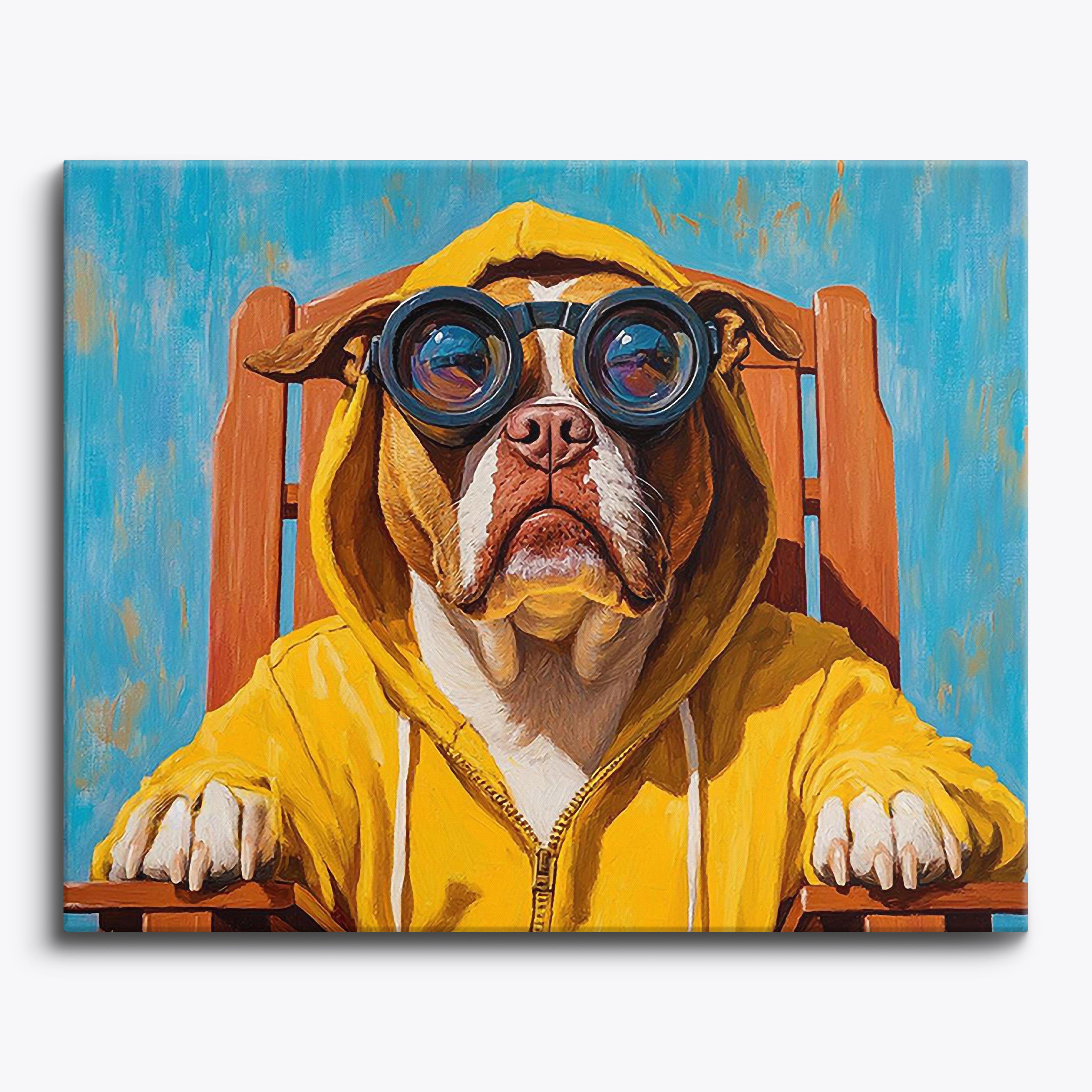 Watchful Pup No Frame / Regular (15.75"x19.7"/40x50cm) / 24 colors