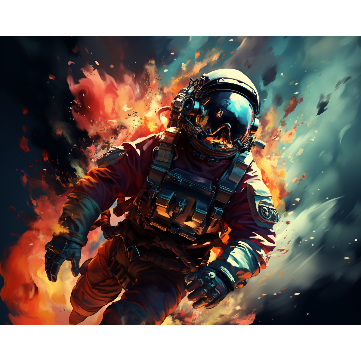 Astronauta en llamas