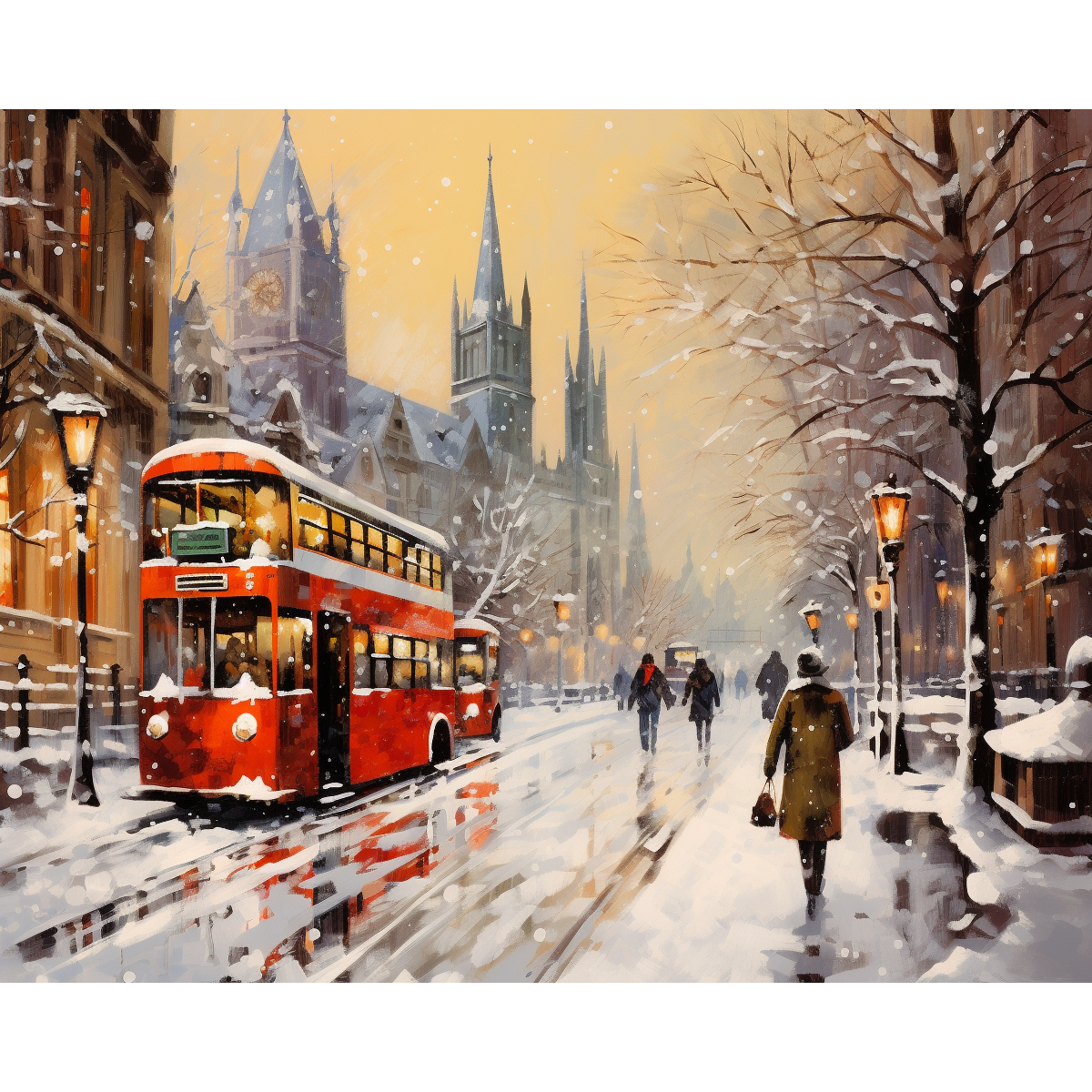 Snow-Kissed London Lane